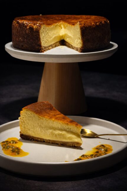Tarta vasca de maracuya MEDIANA
